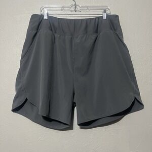 Baleaf Women's Pull on‎ Stretch Gray Shorts With Pockets Plus Size 3X